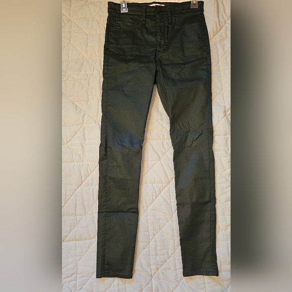 Madewell Pants - Madewell Black 10" High Rise Skinny Pants -Leather Edition